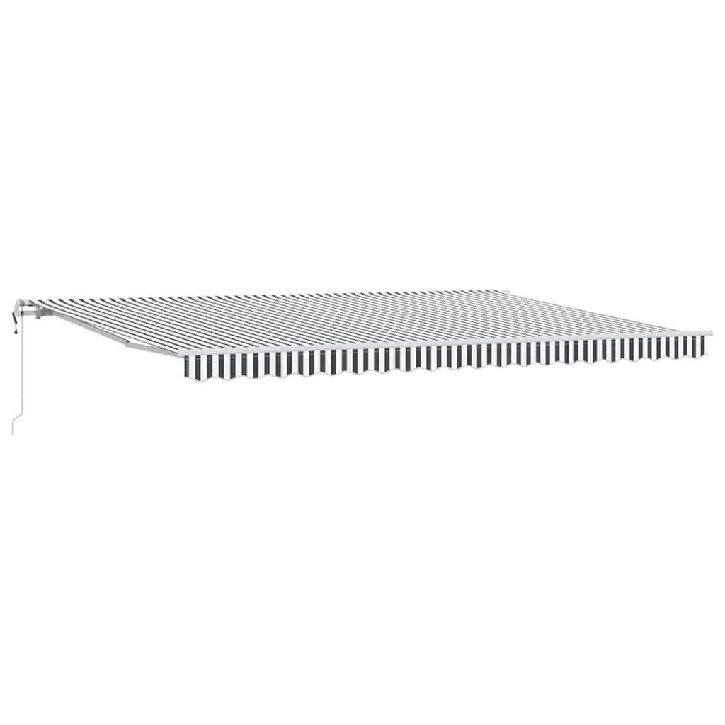 Tenda na automatsko uvlačenje antracit i bijela 500x300 cm