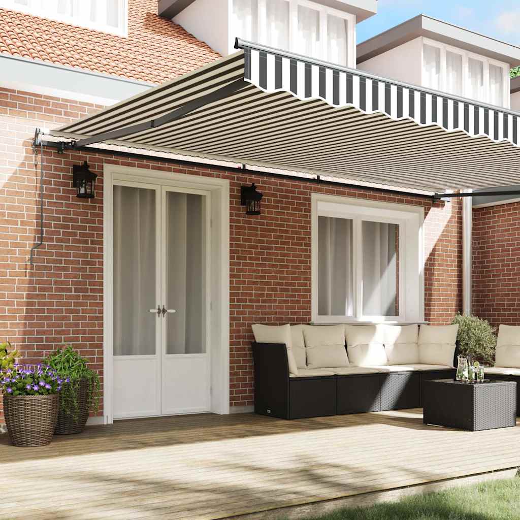 Tenda na automatsko uvlačenje LED antracit i bijela 500x300 cm