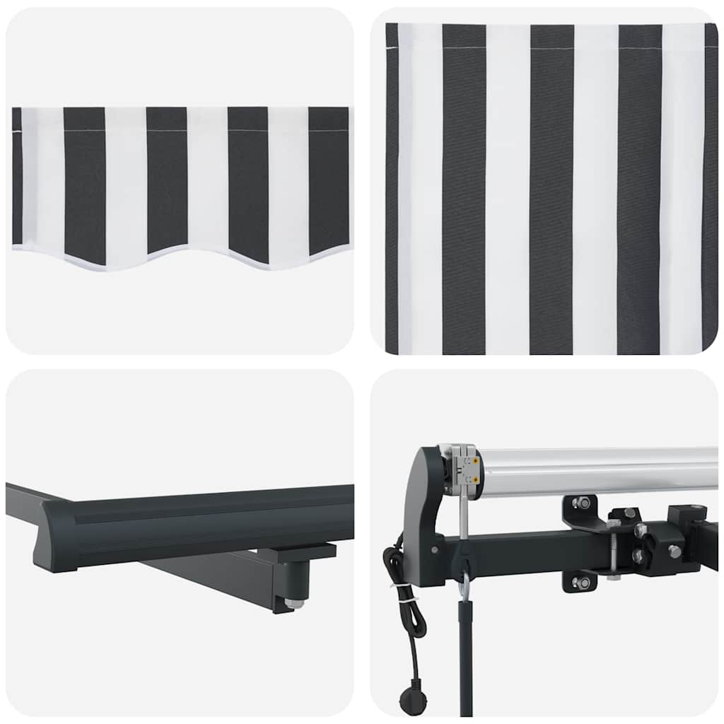 Tenda na automatsko uvlačenje LED antracit i bijela 500x300 cm