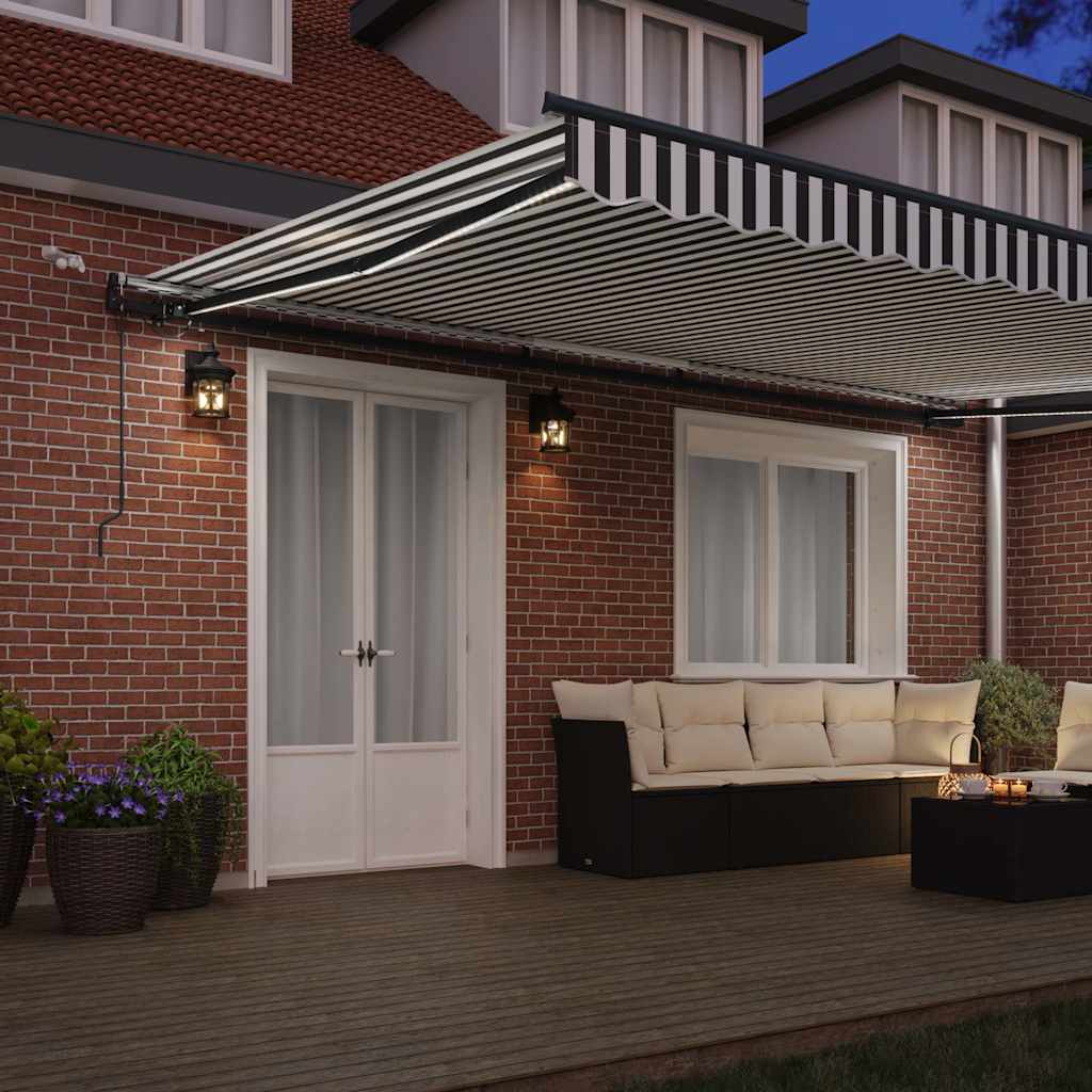 Tenda na automatsko uvlačenje LED antracit i bijela 500x300 cm