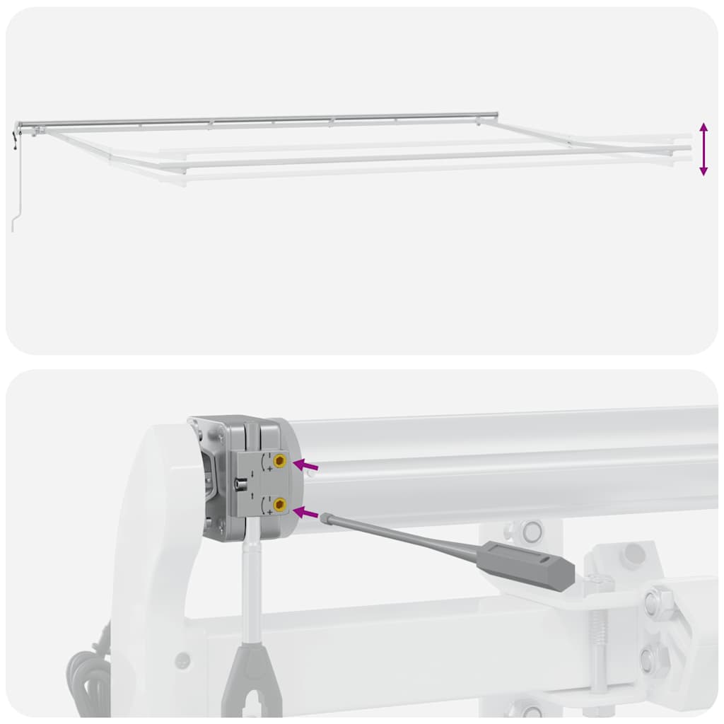 Automatska sklopiva tenda antracit&bijela 600x300 cm