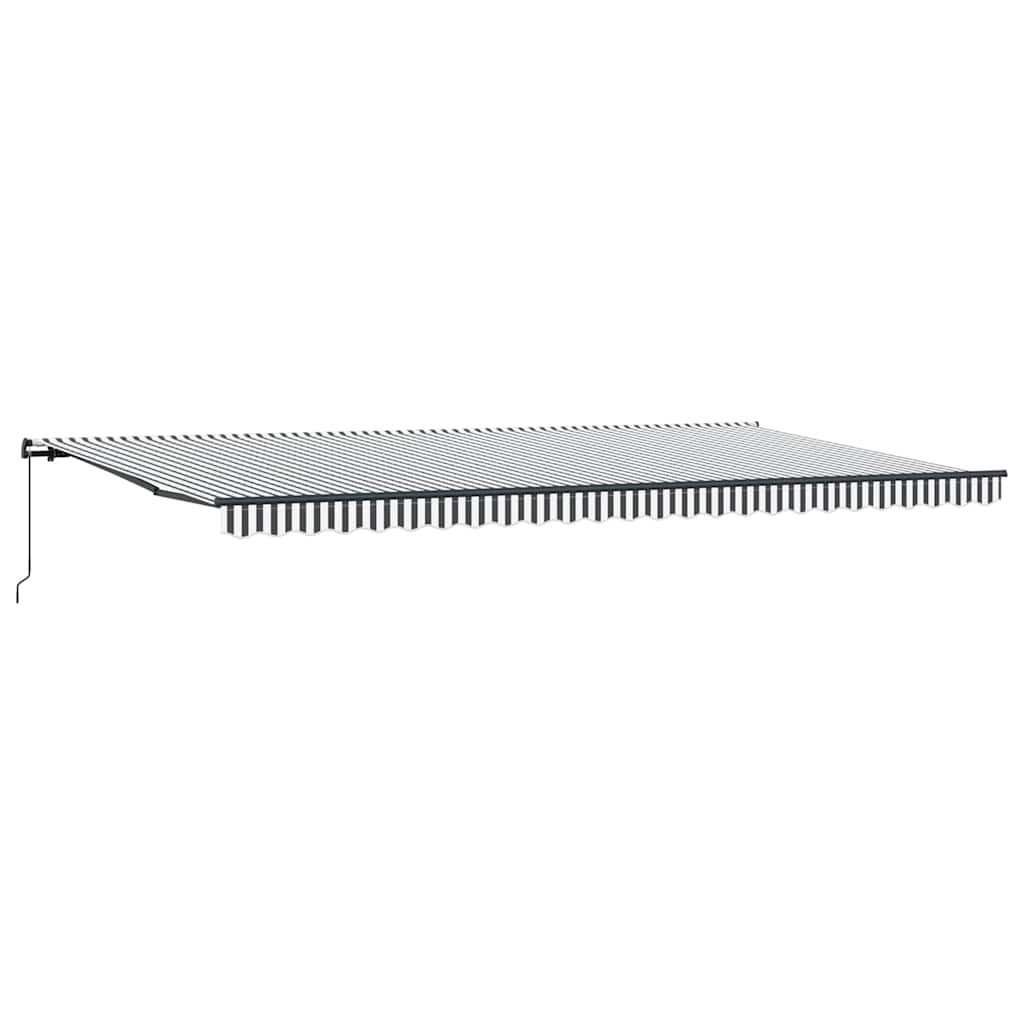 Tenda na ručno uvlačenje antracit i bijela 600x300 cm