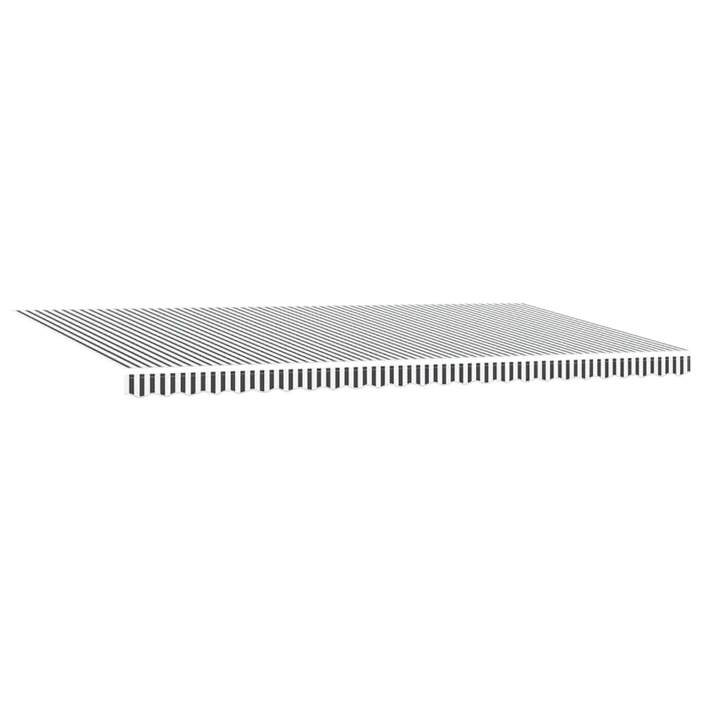 Tenda na ručno uvlačenje antracit i bijela 600x300 cm