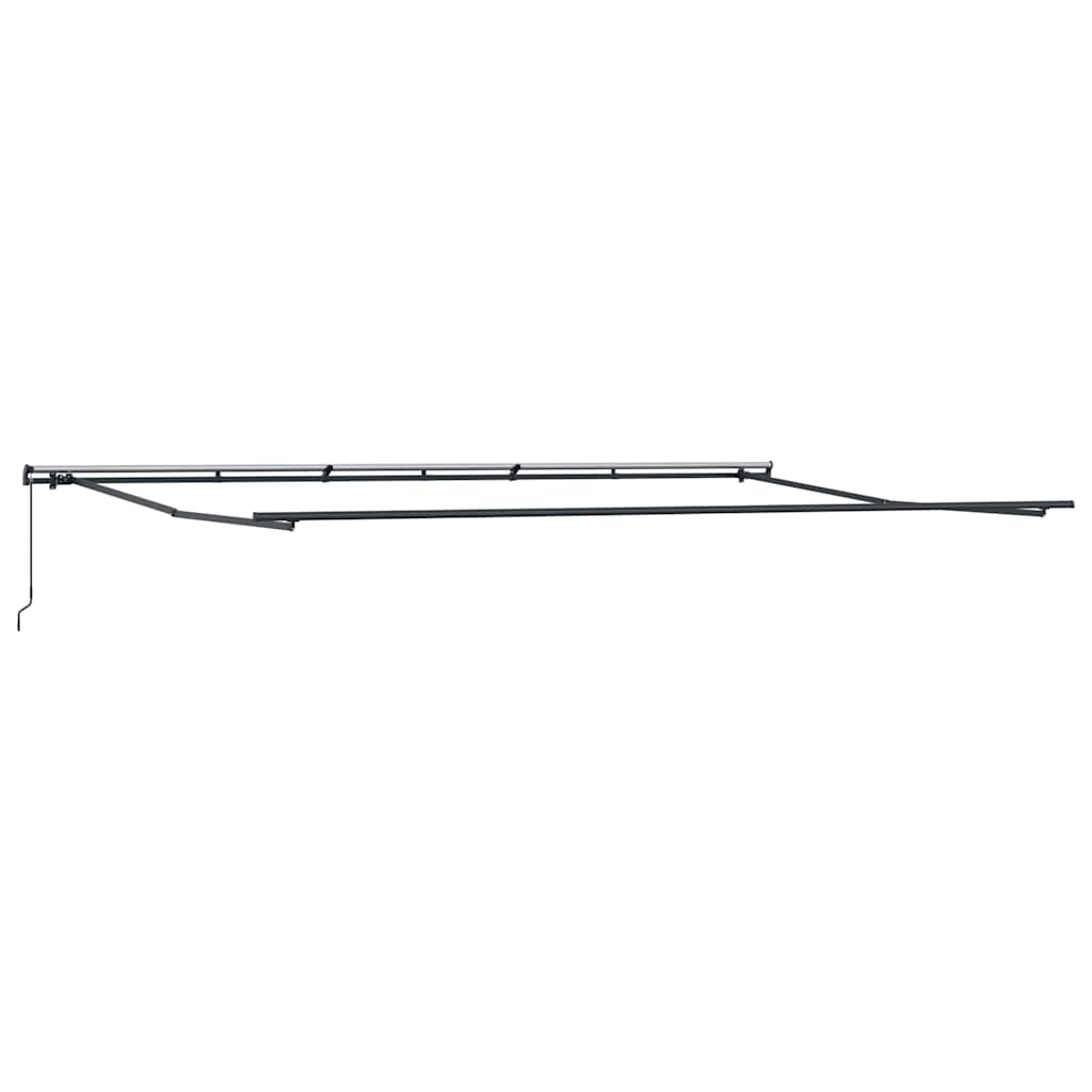 Tenda na ručno uvlačenje antracit i bijela 600x300 cm