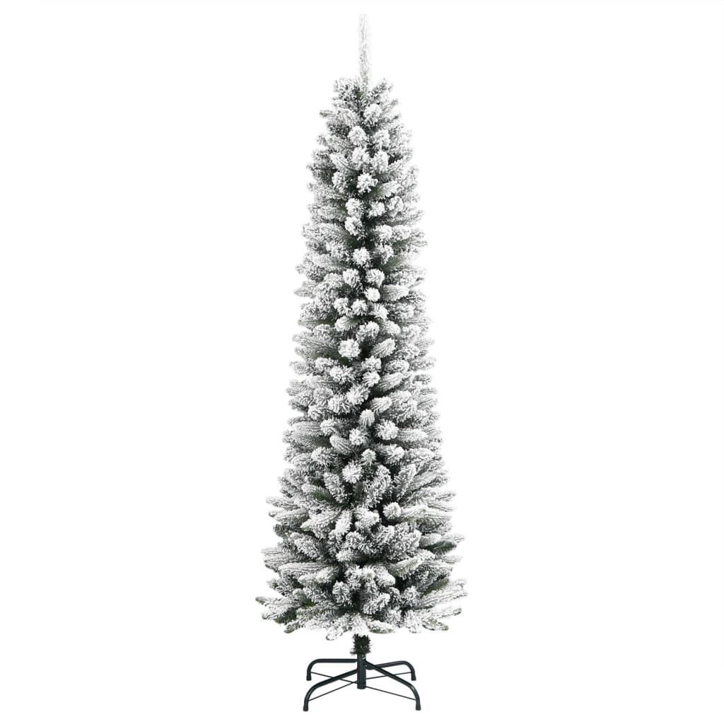 Umjetno usko božićno drvce sa snijegom 150 cm PVC i PE