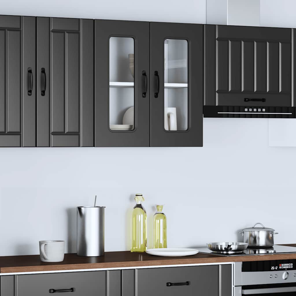 Kuhinjski zidni ormarić sa staklenim vratima Kalmar drveni