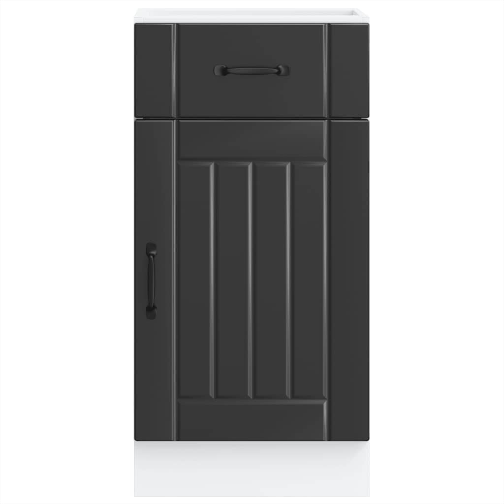 Donji kuhinjski ormarić Lucca crni konstruirano drvo