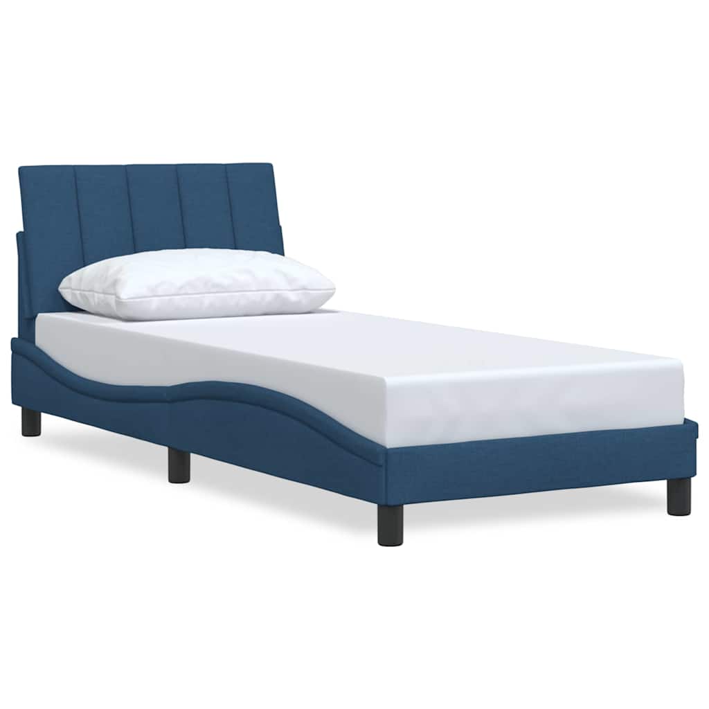 Okvir za krevet bez madraca Hanko plava 90x190cm od tkanine