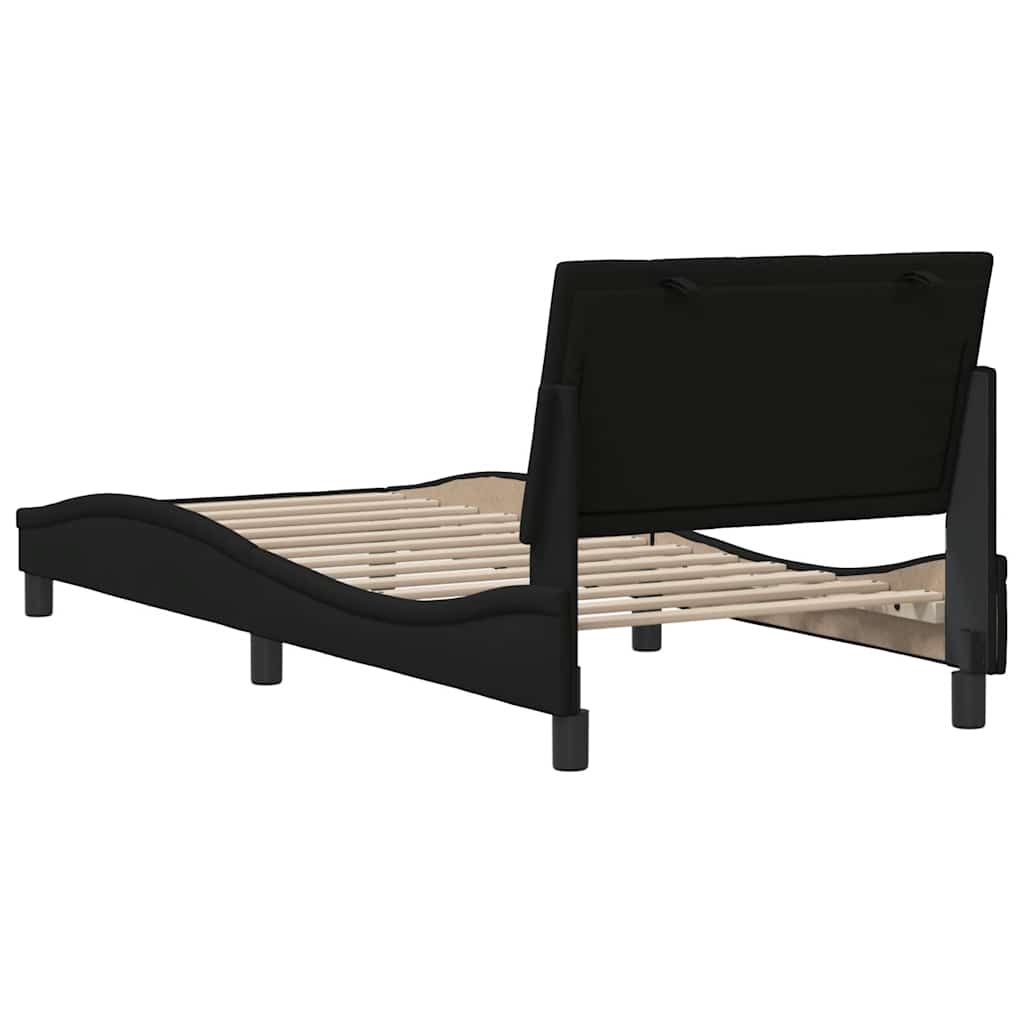 Okvir za krevet bez madraca Hanko crni 90x200cm od tkanine