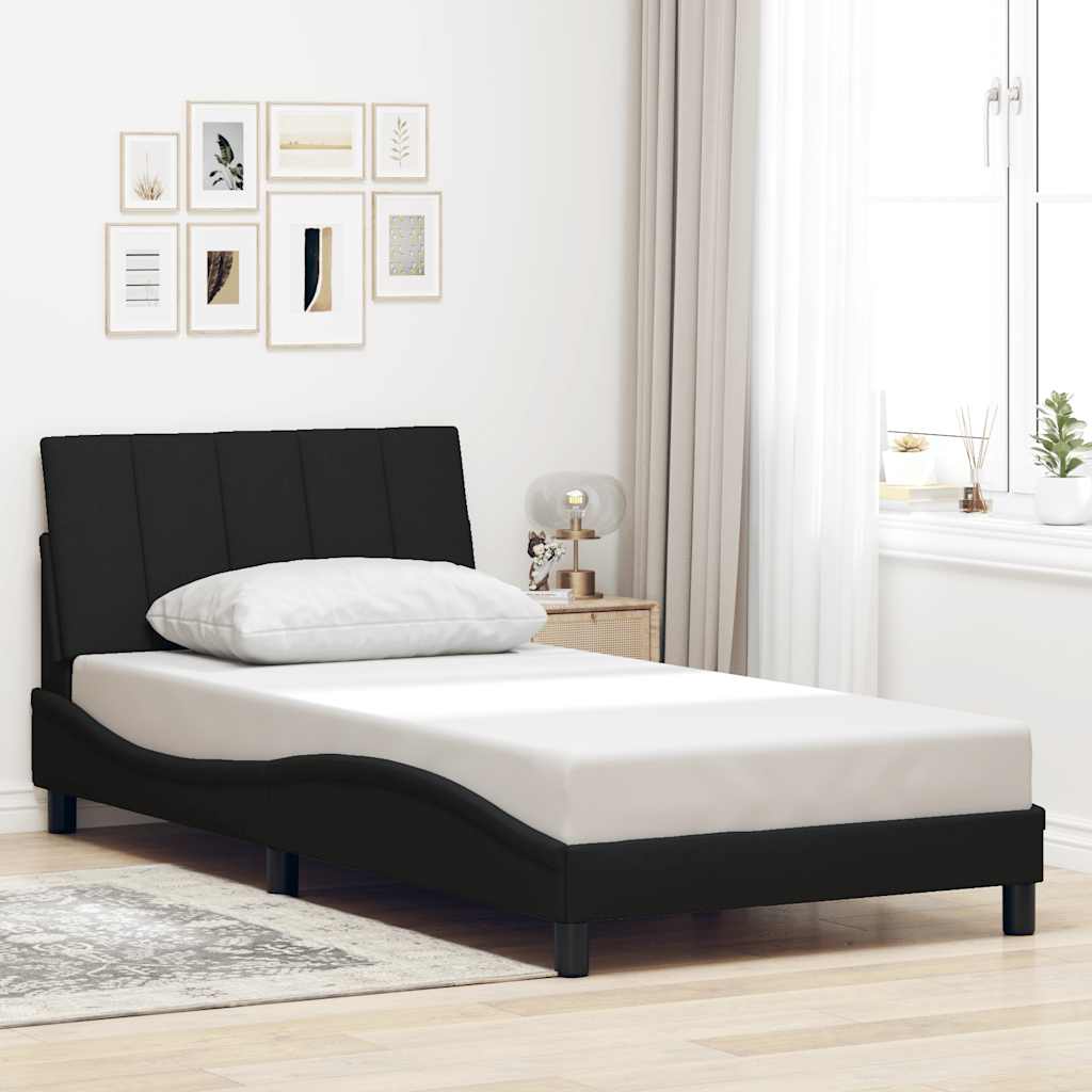Okvir za krevet bez madraca Hanko crni 100x200 cm od tkanine