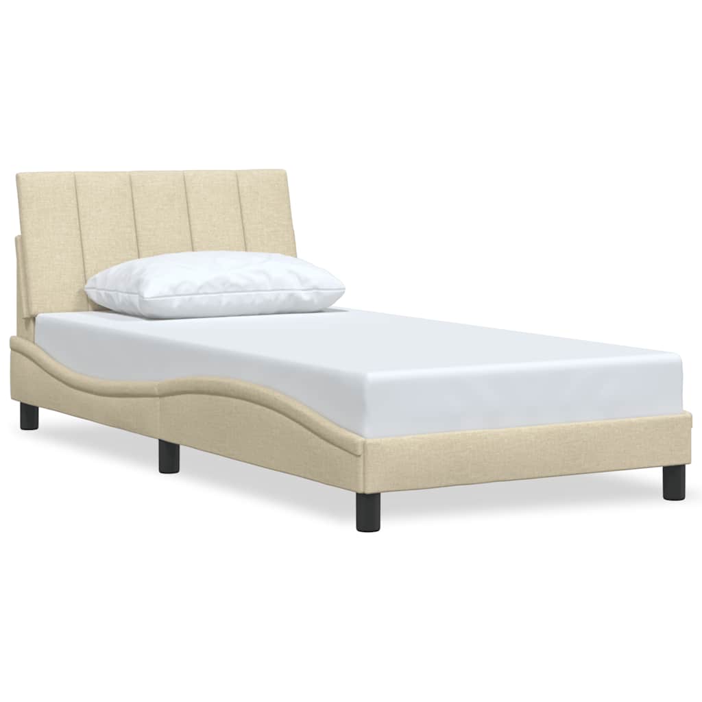 Okvir za krevet bez madraca Hanko krem 100 x 200 cm od tkanine