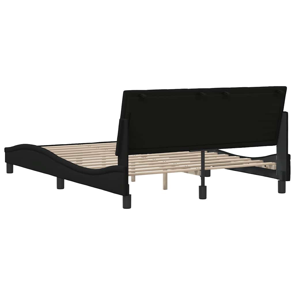 Okvir za krevet bez madraca Hanko crni 140x200 cm od tkanine
