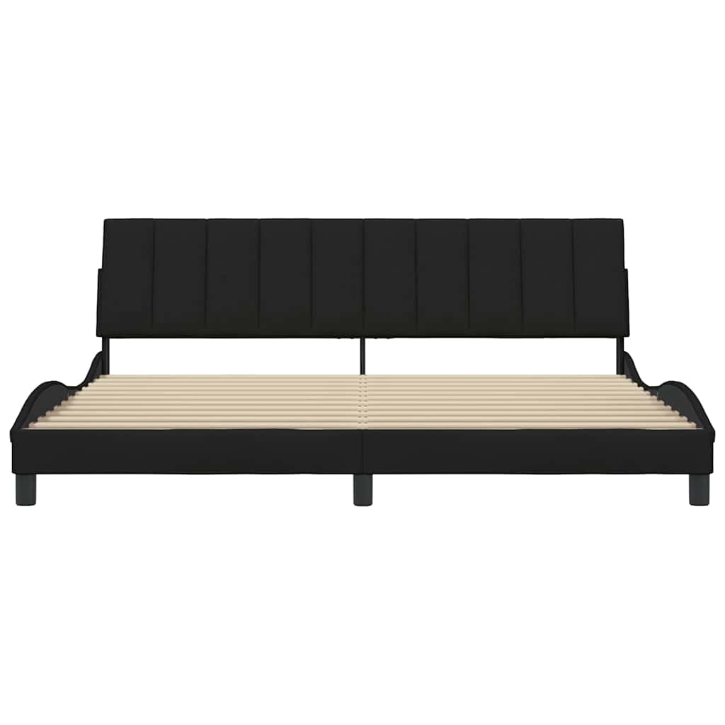 Okvir za krevet bez madraca Hanko crni 200x200 cm od tkanine