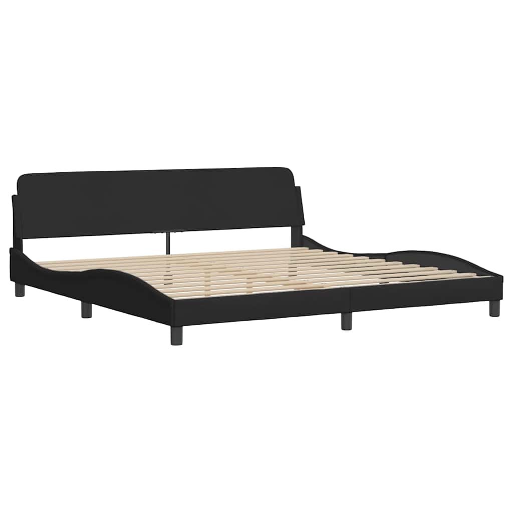 Okvir za krevet bez madraca Hanko crni 200x200 cm od tkanine