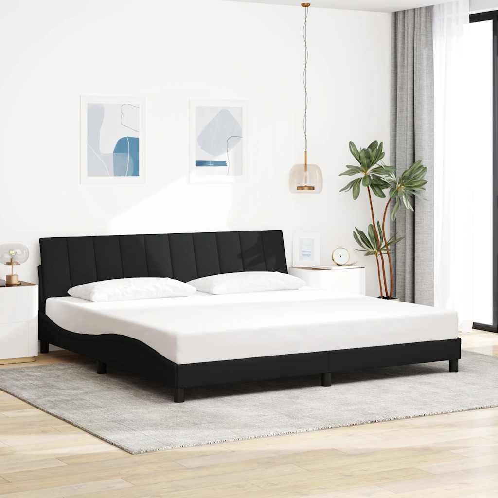Okvir za krevet bez madraca Hanko crni 200x200 cm od tkanine
