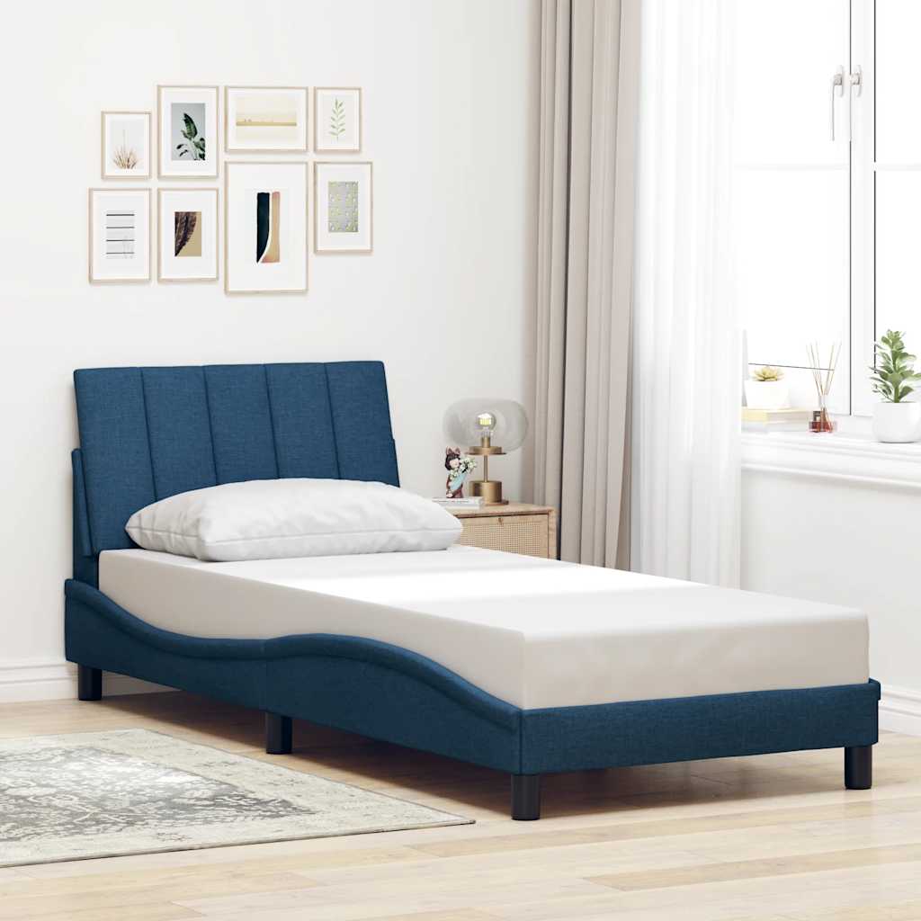 Okvir za krevet bez madraca Hanko plava 80x200cm od tkanine