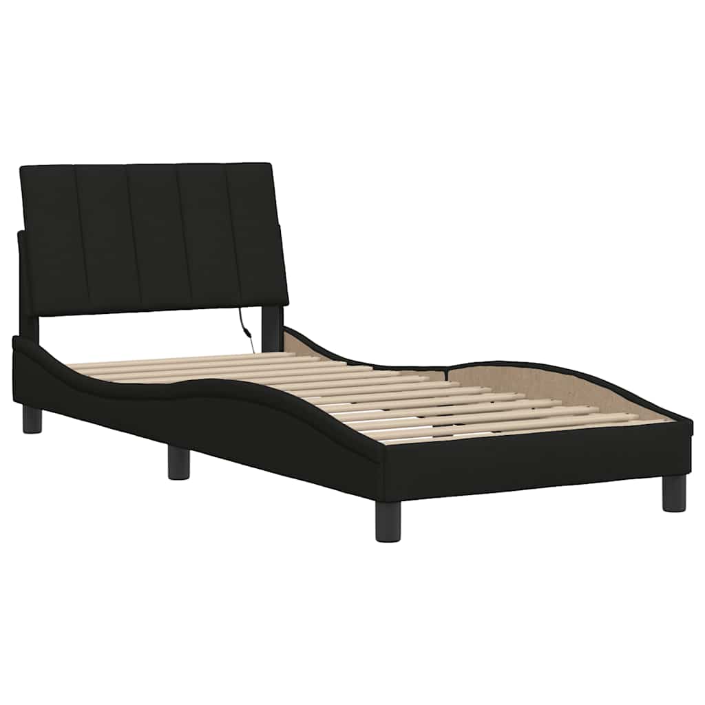 Okvir za krevet bez madraca Hanko crni 90x190cm od tkanine