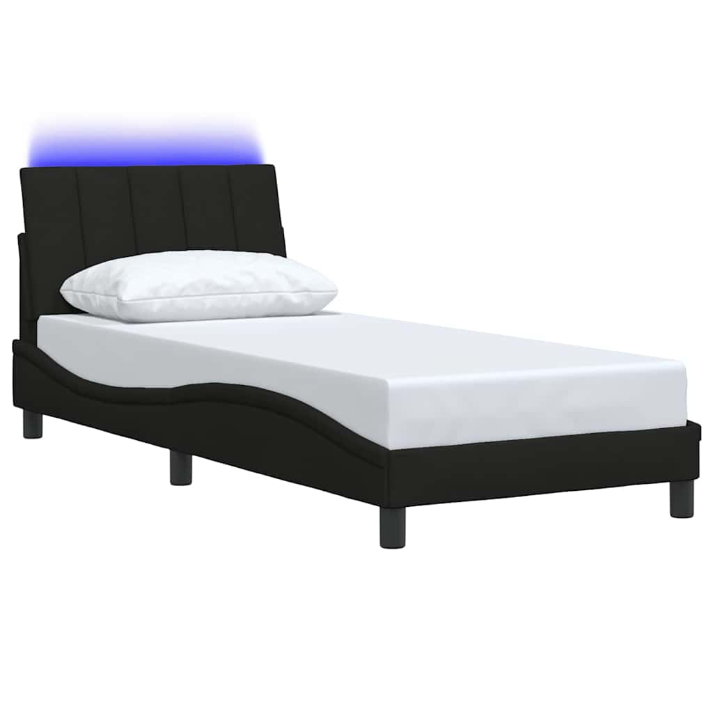 Okvir za krevet bez madraca Hanko crni 90x200cm od tkanine