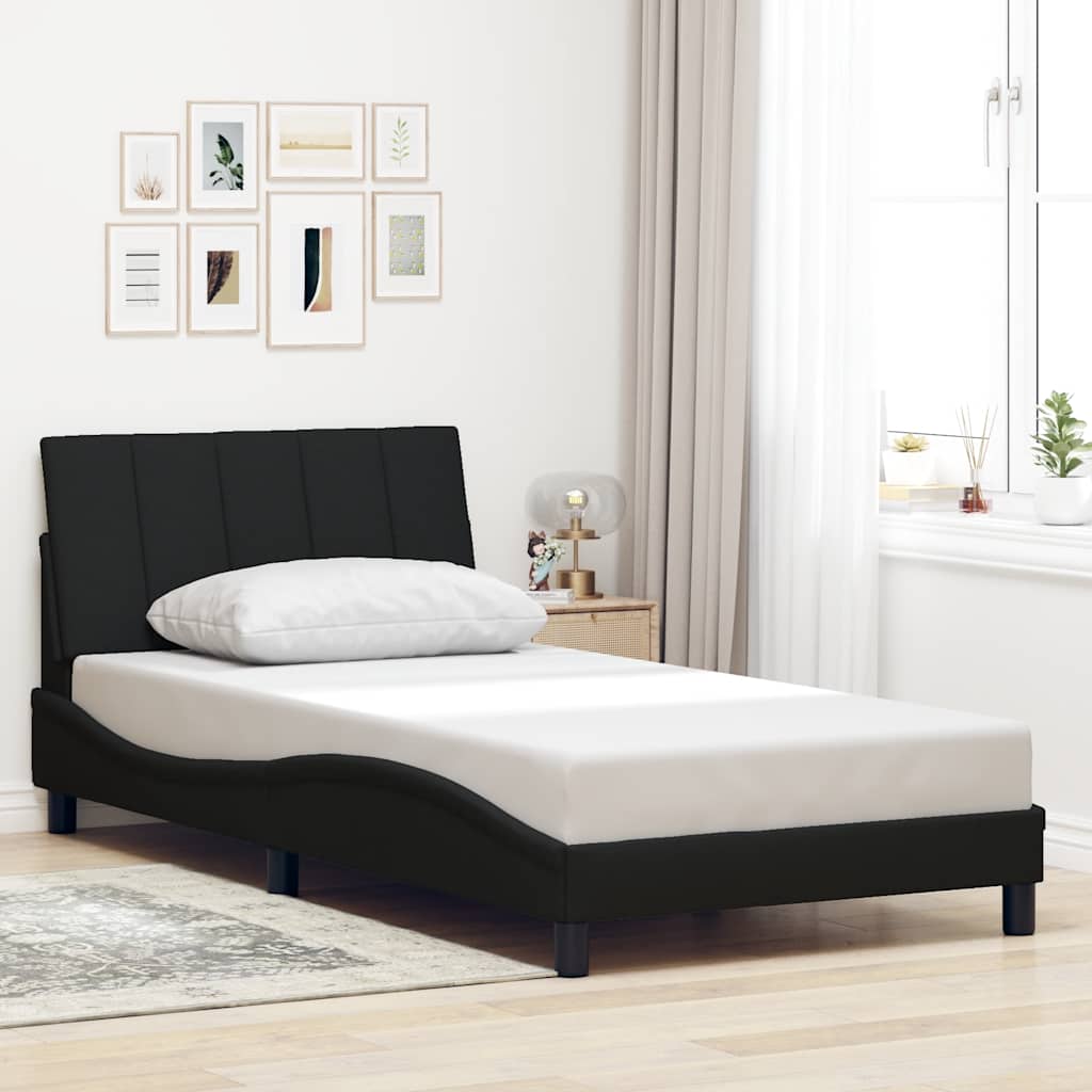 Okvir za krevet bez madraca Hanko crni 100x200 cm od tkanine