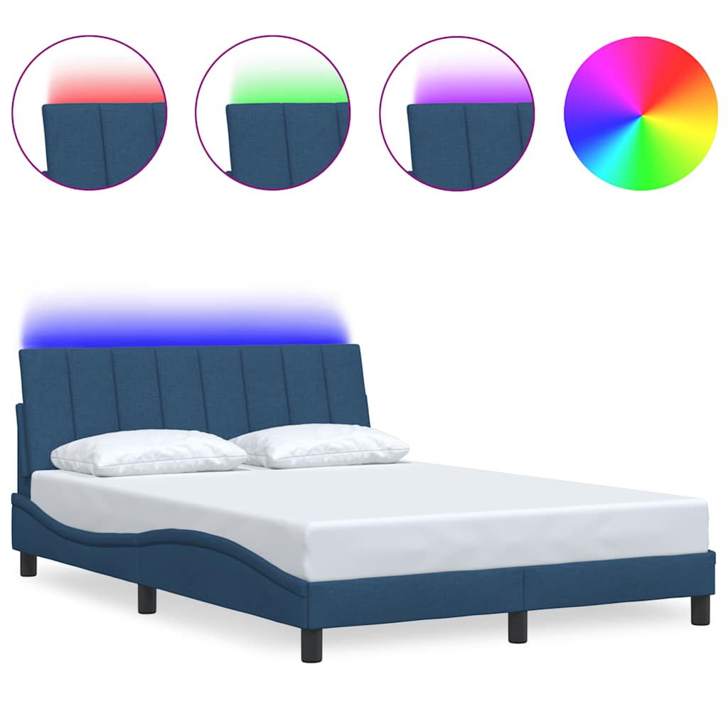 Okvir za krevet bez madraca Hanko plavi 140 x 190 cm od tkanine