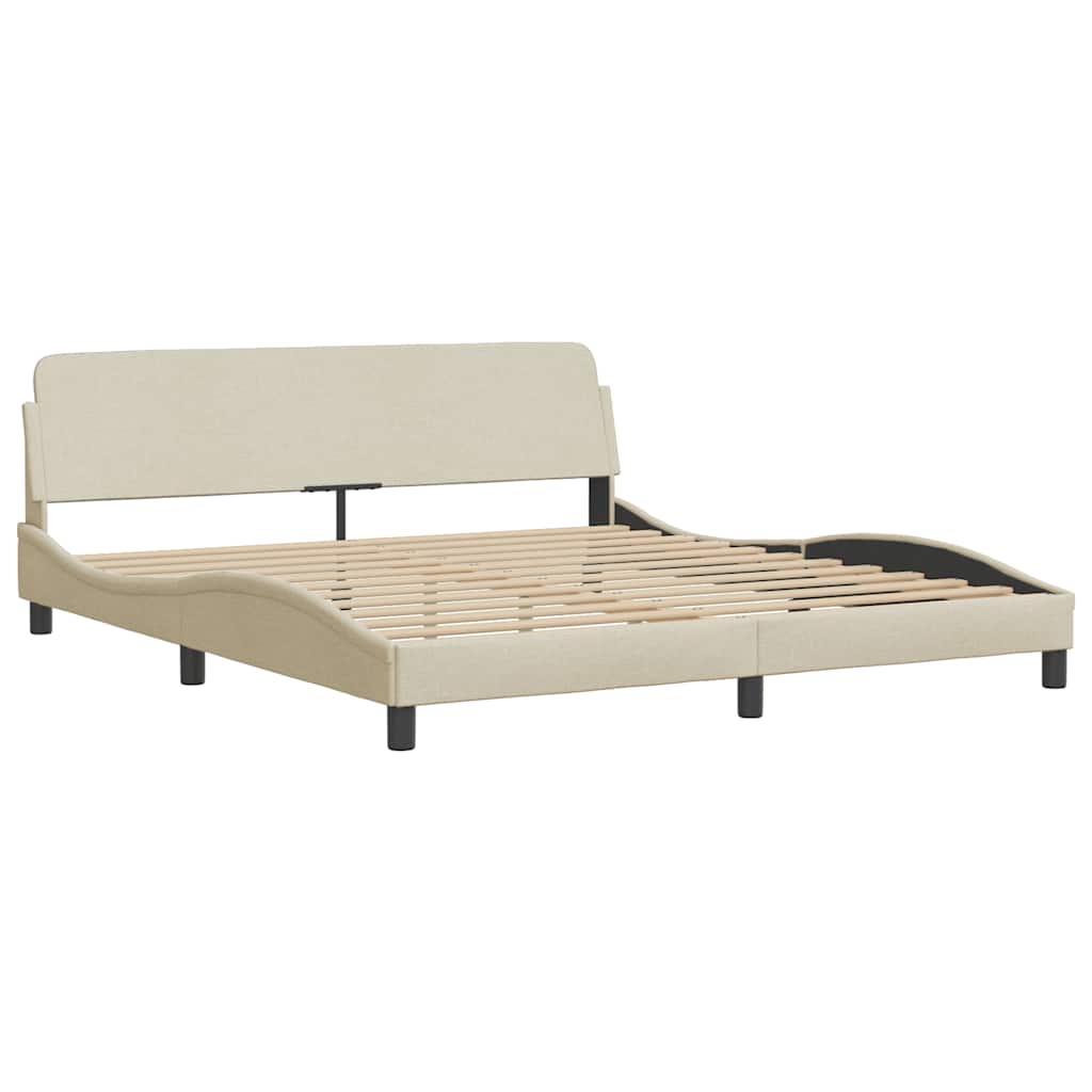 Okvir za krevet bez madraca Hanko krem 160x200 cm od tkanine