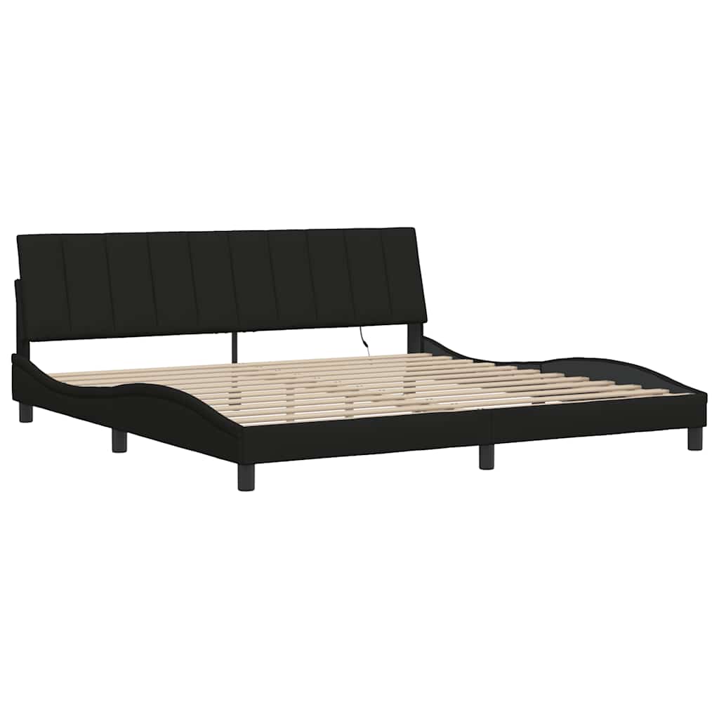 Okvir za krevet bez madraca Hanko crni 200x200 cm od tkanine
