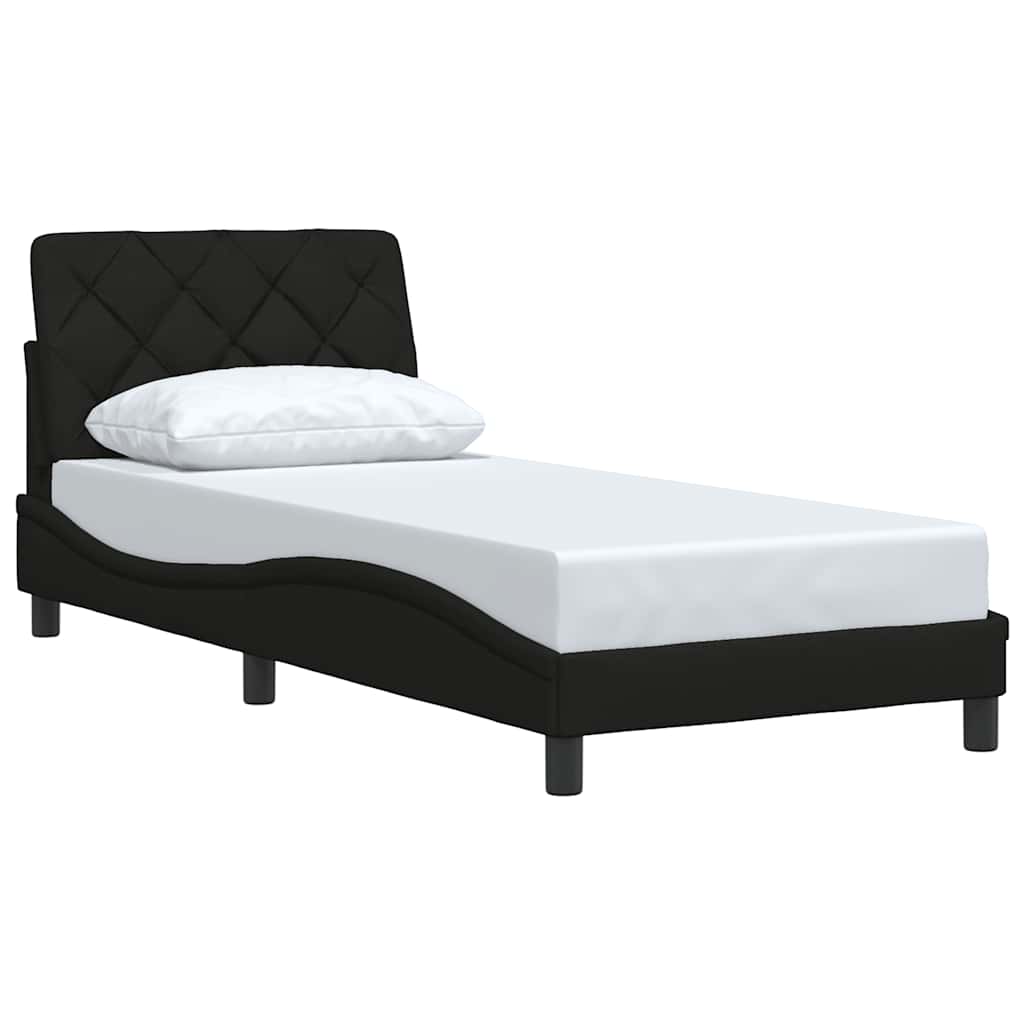 Okvir za krevet bez madraca crni 80x200cm od tkanine