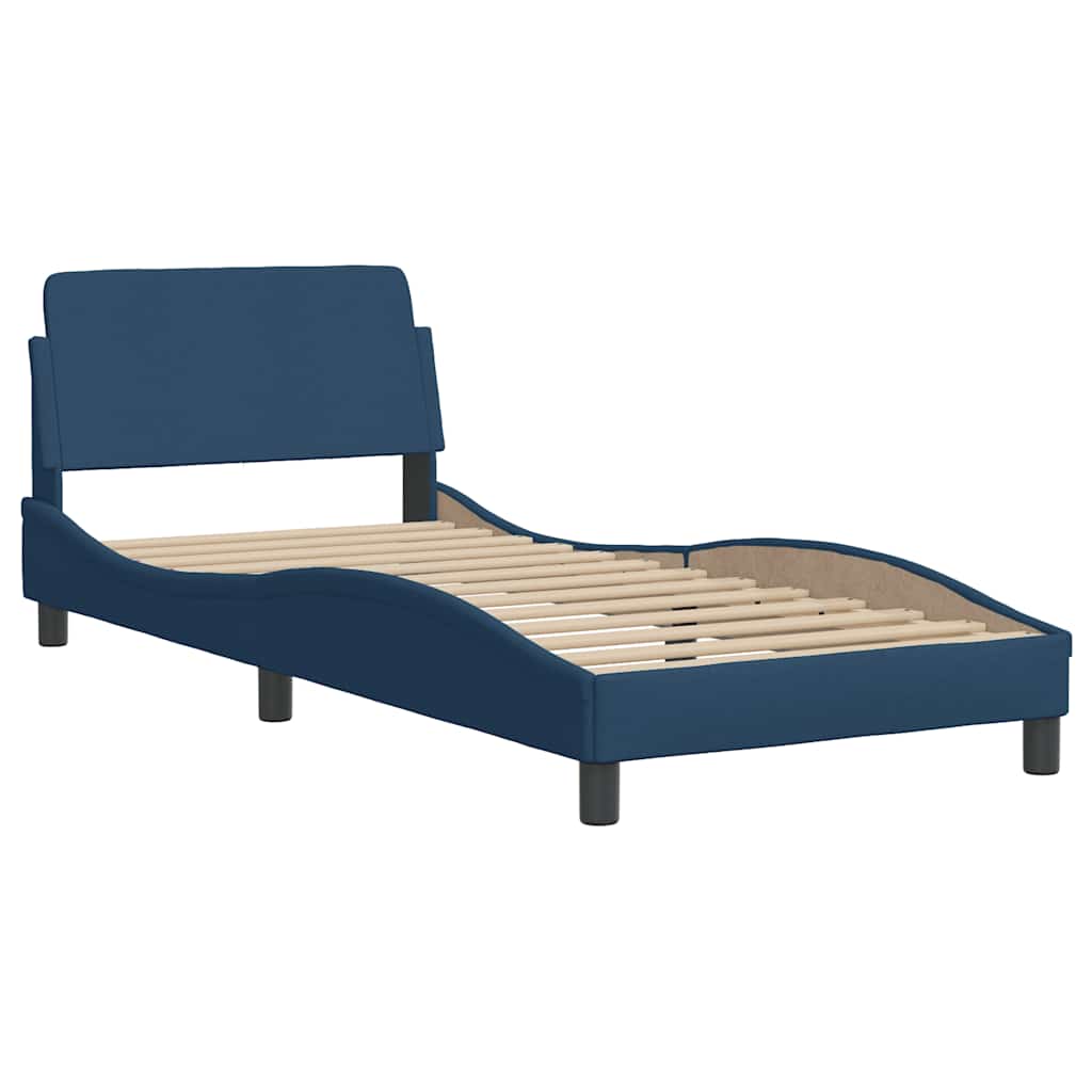 Okvir za krevet bez madraca plava 80x200cm od tkanine