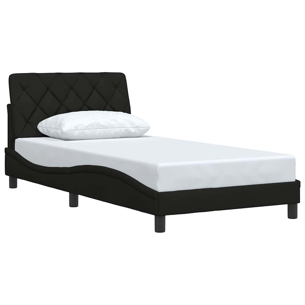 Okvir za krevet bez madraca crni 100x200 cm od tkanine