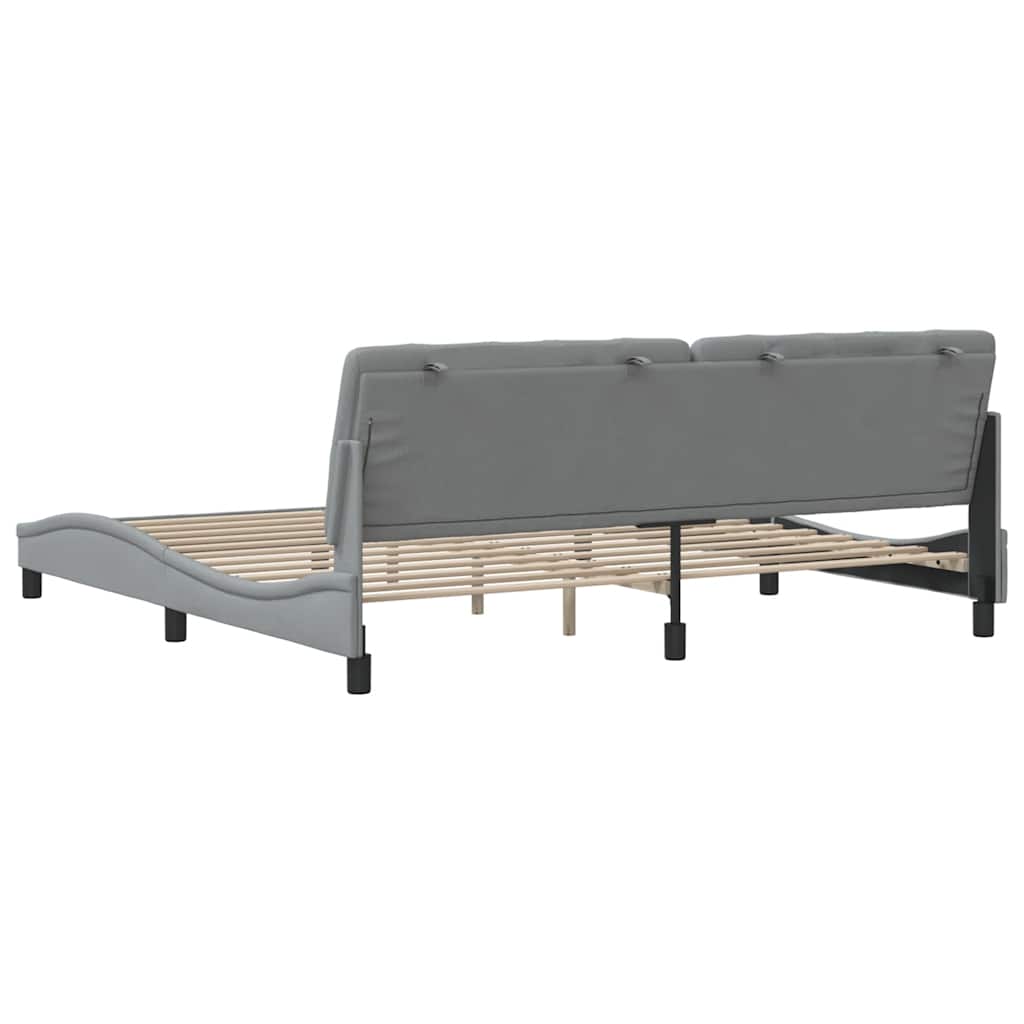 Okvir za krevet bez madraca svjetlosivi 200 x 200 cm od tkanine