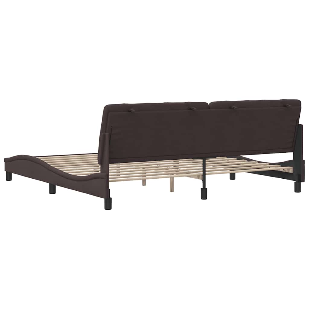Okvir za krevet bez madraca tamnosmeđi 200x200 cm od tkanine