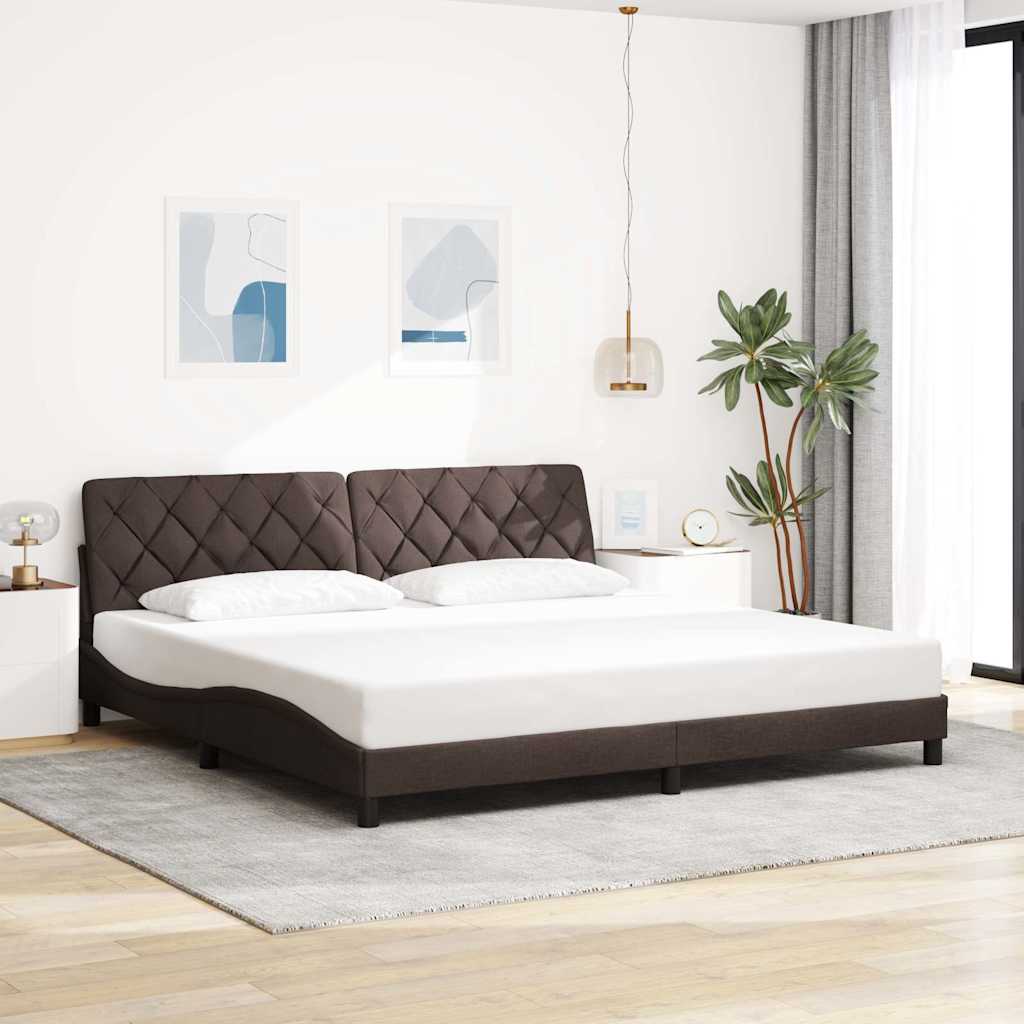 Okvir za krevet bez madraca tamnosmeđi 200x200 cm od tkanine