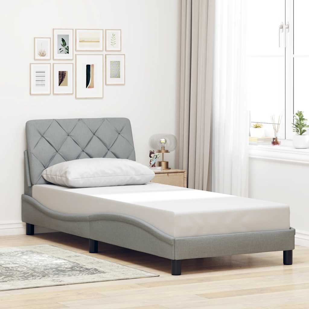 Okvir kreveta s LED-om bez madraca 90x190 cm od tkanine