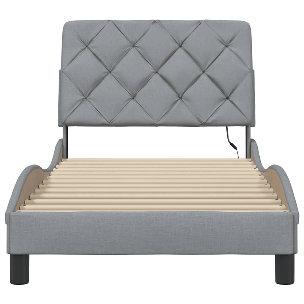 Okvir kreveta s LED-om bez madraca 90x190 cm od tkanine