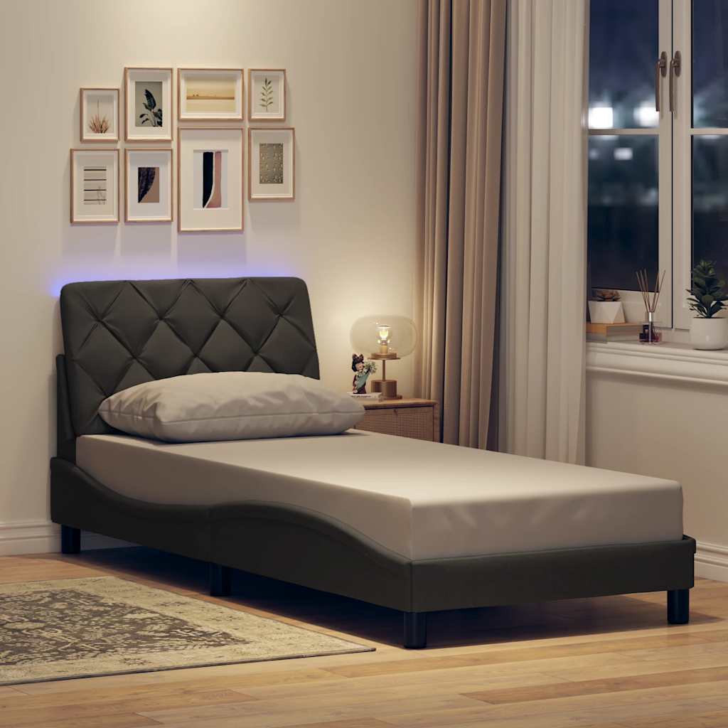 Okvir kreveta s LED-om bez madraca 90x190 cm od tkanine