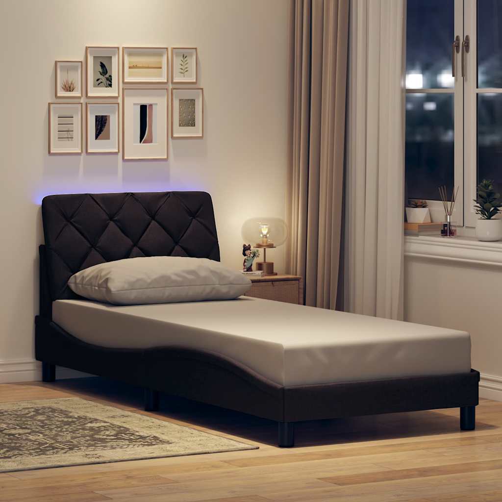 Okvir kreveta s LED-om bez madraca 90x200 cm od tkanine