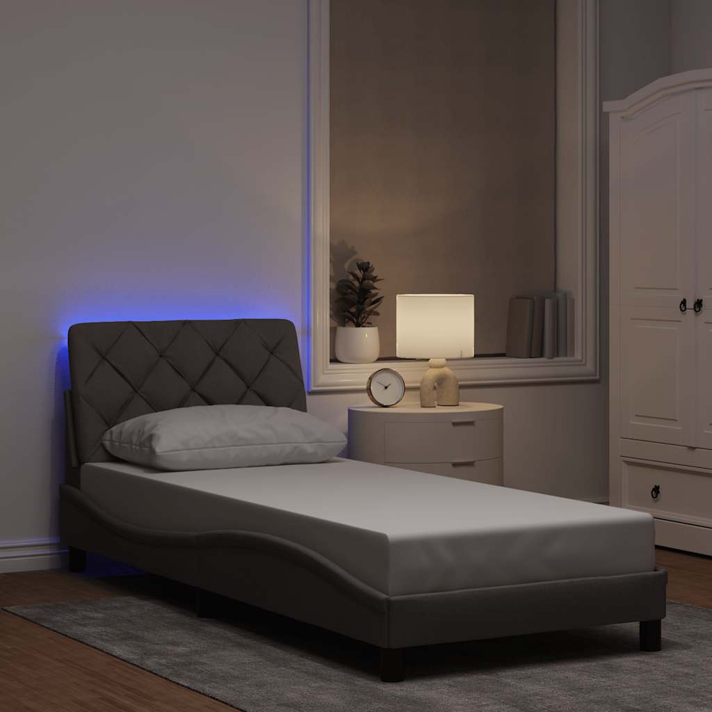 Okvir kreveta s LED-om bez madraca 90x200cm tkanine