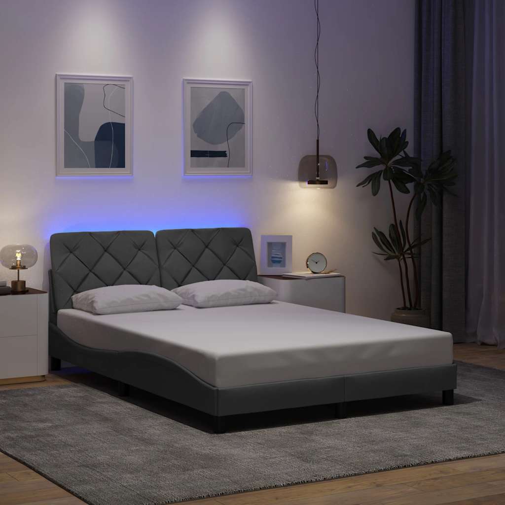 Okvir kreveta s LED-om bez madraca 120 x 200 cm od tkanine