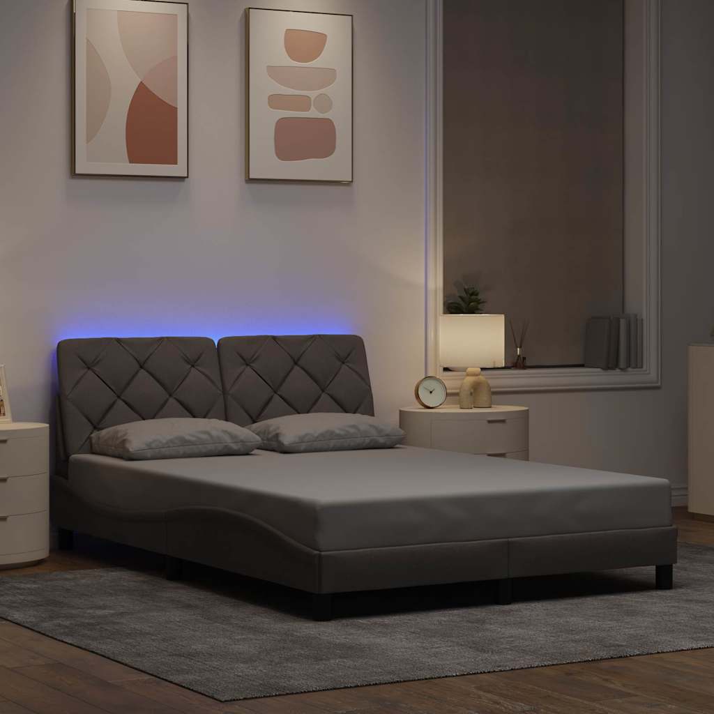 Okvir kreveta s LED-om bez madraca 120 x 200 cm od tkanine