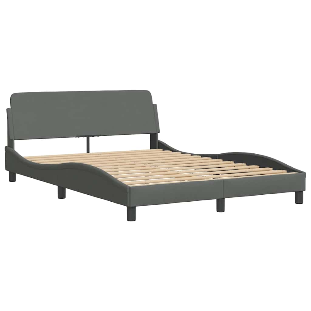 Okvir kreveta s LED-om bez madraca 140 x 190 cm od tkanine
