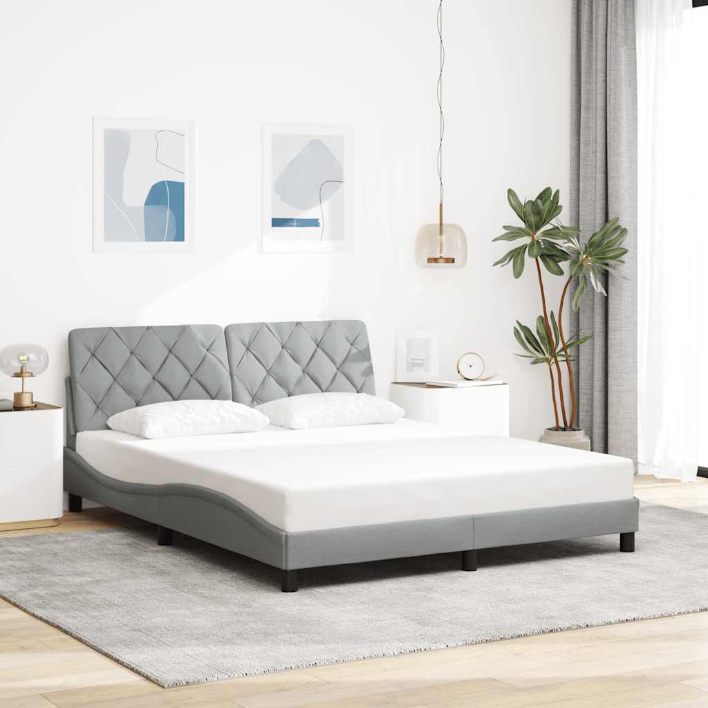 Okvir kreveta s LED-om bez madraca 160 x 200 cm od tkanine