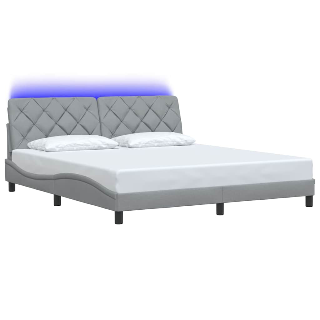Okvir kreveta s LED-om bez madraca 180x200 cm od tkanine