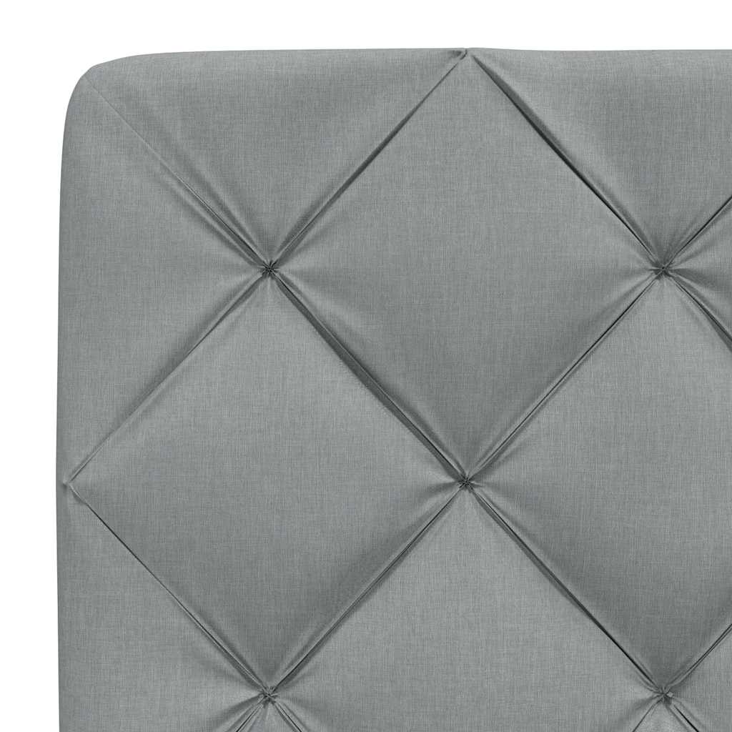 Krevet s madracem svjetlosivi 90x200cm tkanina