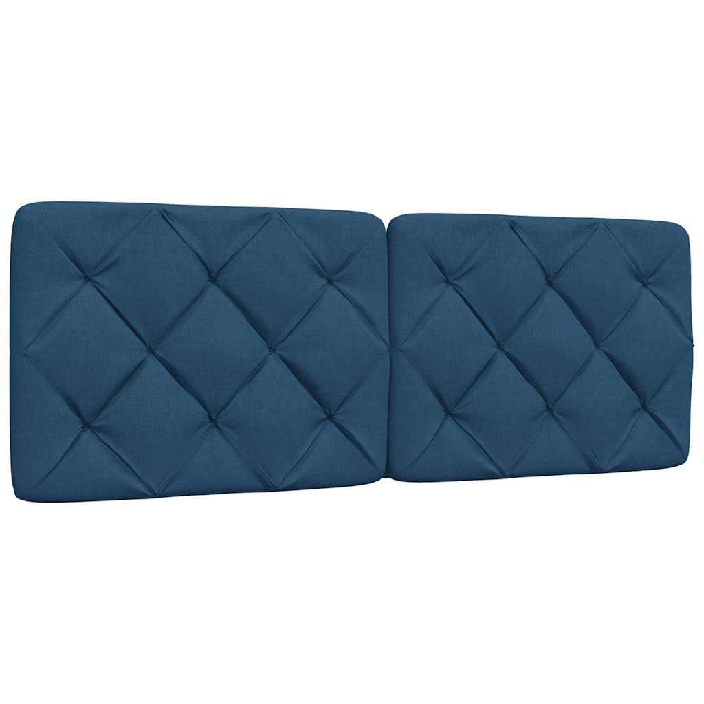 Krevet s madracem plavi 120 x 200 cm od tkanine