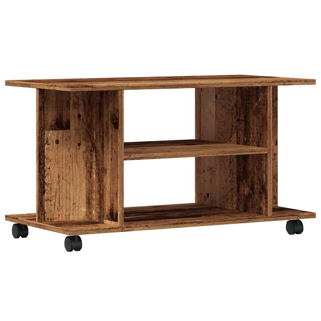TV ormarić s kotačićima staro drvo 80x40x45cm konstruirano drvo