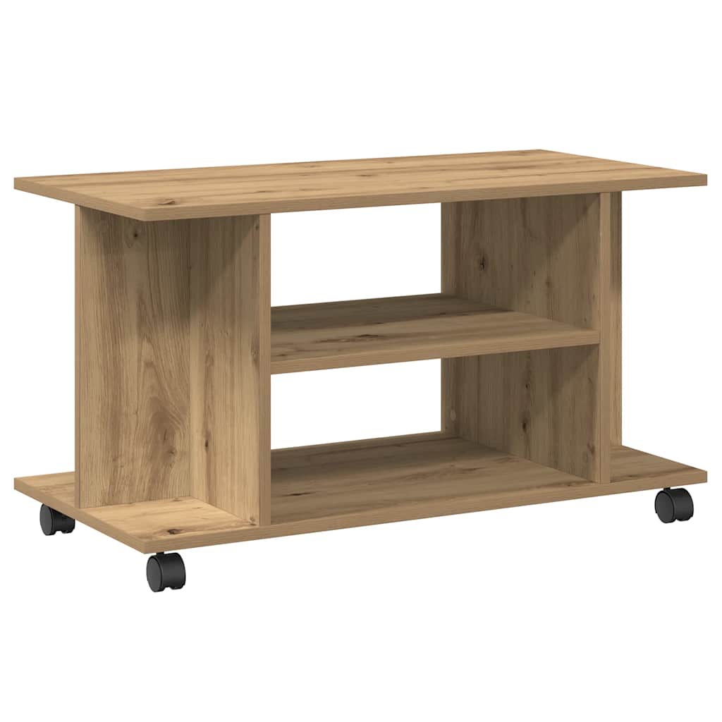 TV ormarić s kotačićima Artisan hrast 80x40x45 cm izrađeno drvo