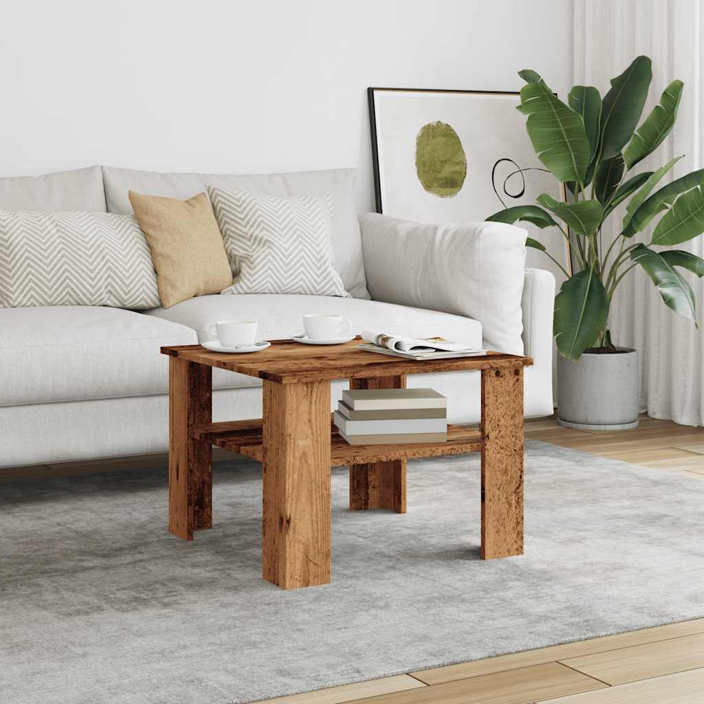 Stol za kavu staro drvo 60x60x42 cm konstruirano drvo