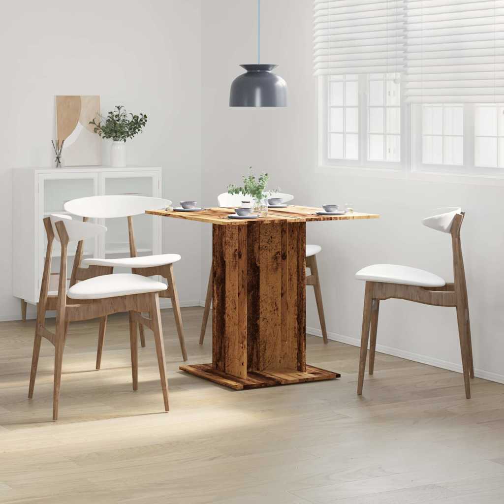 Blagovaonski stol staro drvo 80x80x75 cm konstruirano drvo