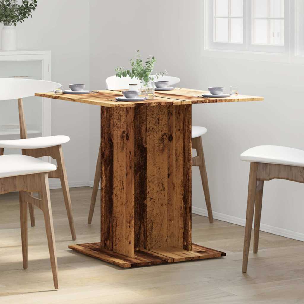 Blagovaonski stol staro drvo 80x80x75 cm konstruirano drvo