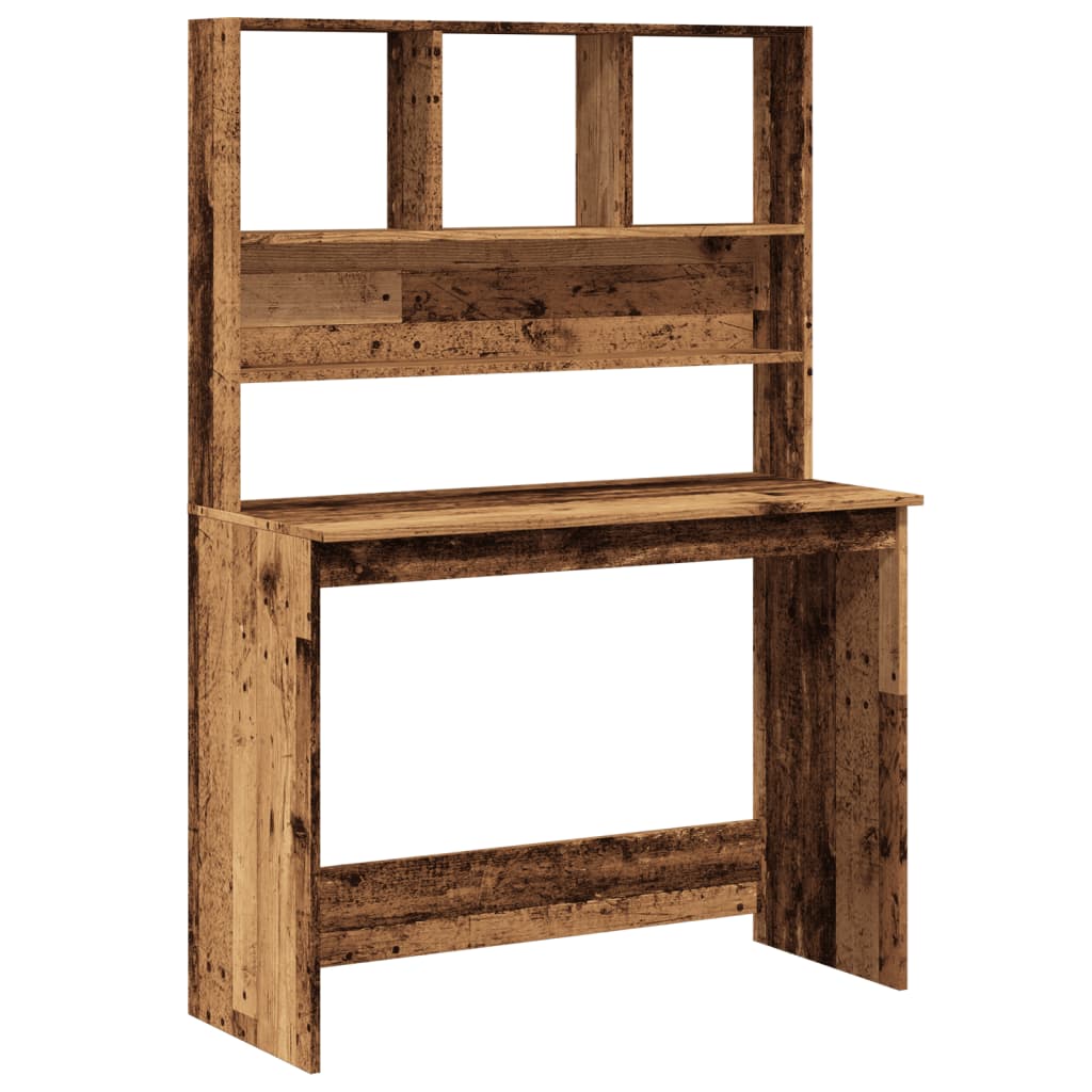 Radni stol s policama boja drva 102x45x148 cm konstruirano drvo